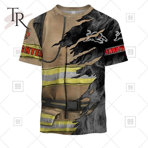 NRL Penrith Panthers Special Design With Firefighter Hoodie 3D