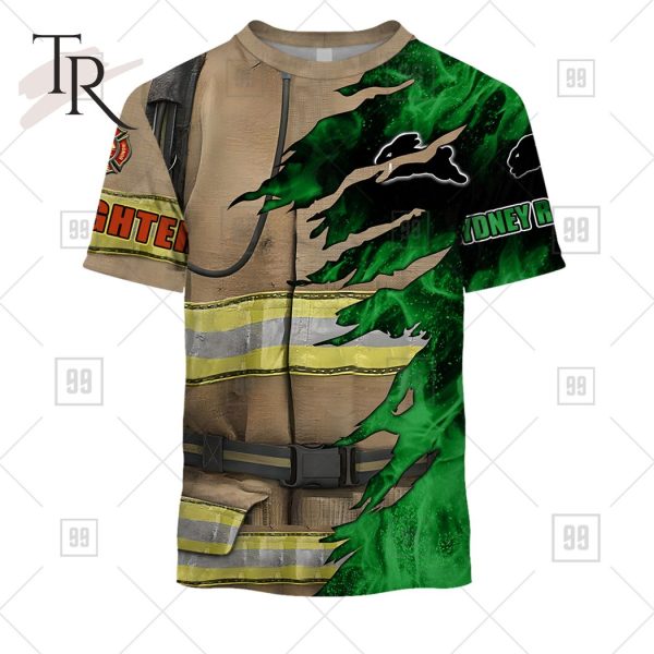 NRL South Sydney Rabbitohs Special Design With Firefighter Hoodie 3D