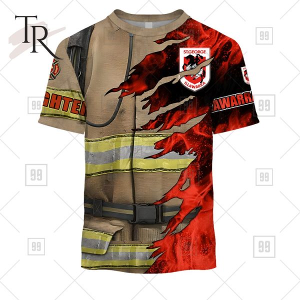 NRL ST George Illawarra Dragons Special Design With Firefighter Hoodie 3D