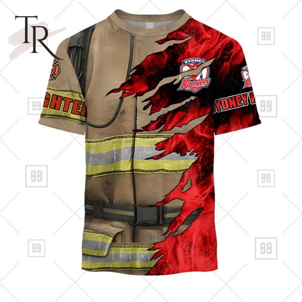 NRL Sydney Roosters Special Design With Firefighter Hoodie 3D