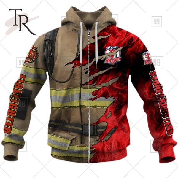 NRL Sydney Roosters Special Design With Firefighter Hoodie 3D