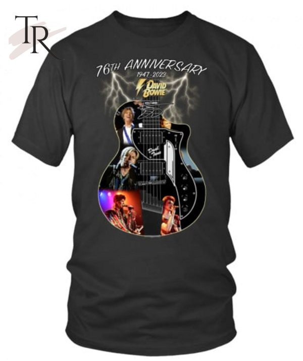 Gitar 76th Anniversary 1947 – 2023 David Bowie T-Shirt – Limited Edition