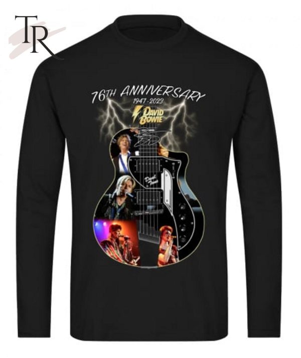 Gitar 76th Anniversary 1947 – 2023 David Bowie T-Shirt – Limited Edition