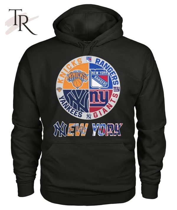 Knicks, Rangers, Yankees And Giants New York Sport Teams T-Shirt – Limited Edition