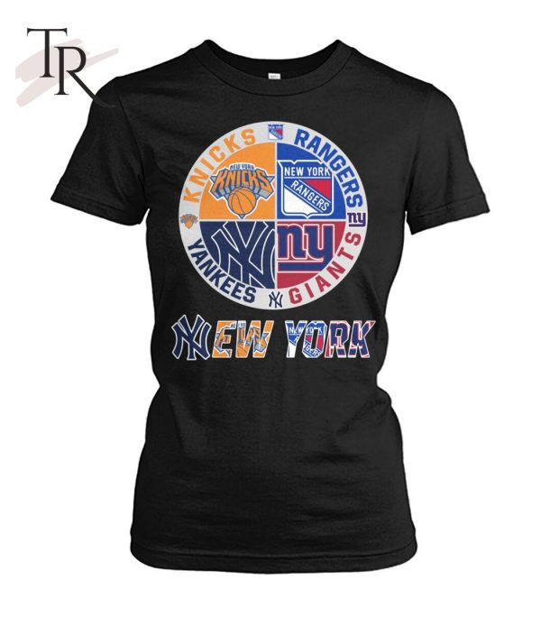 Knicks, Rangers, Yankees And Giants New York Sport Teams T-Shirt – Limited Edition