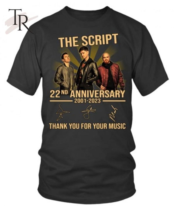 The Script 22nd Anniversary 2001 – 2023 Thank You For The Memories T-Shirt – Limited Edition