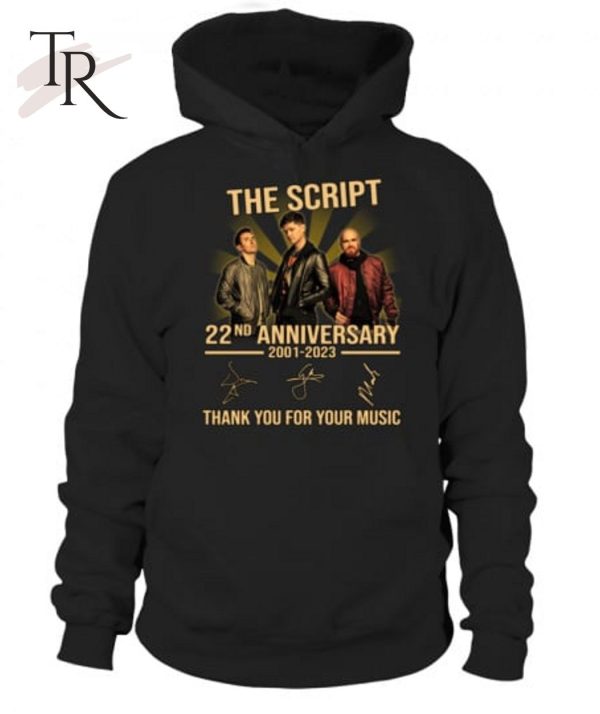 The Script 22nd Anniversary 2001 – 2023 Thank You For The Memories T-Shirt – Limited Edition