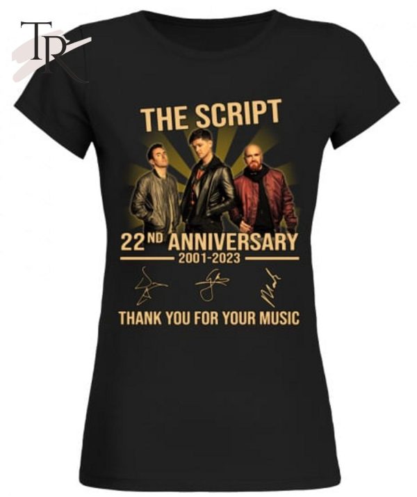 The Script 22nd Anniversary 2001 – 2023 Thank You For The Memories T-Shirt – Limited Edition