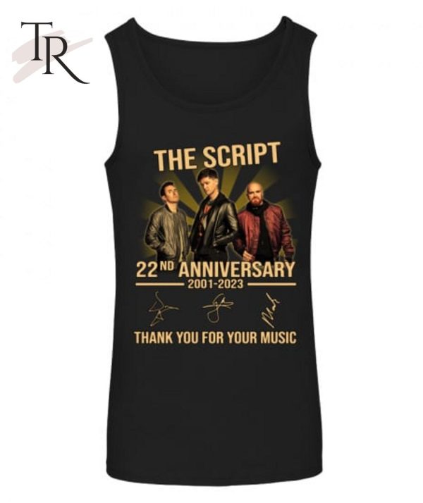 The Script 22nd Anniversary 2001 – 2023 Thank You For The Memories T-Shirt – Limited Edition