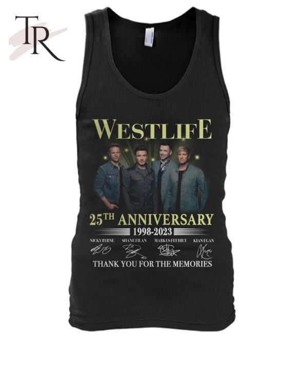 Westlife 25th Anniversary 1998 – 2023 Thank You For The Memories T-Shirt – Limited Edition