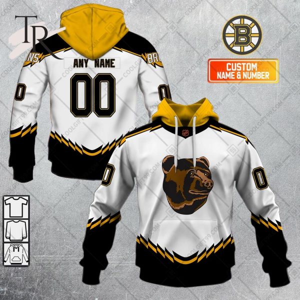 NHL Boston Bruins Reverse Retro 2223 Style Hoodie 3D