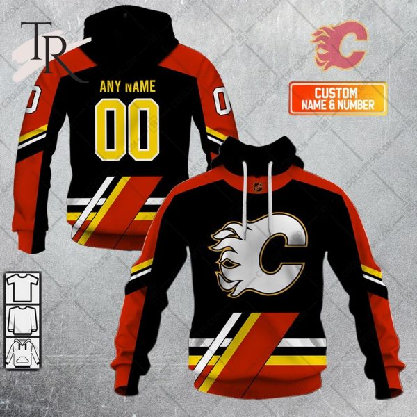 NHL Calgary Flames Reverse Retro 2223 Style Hoodie 3D