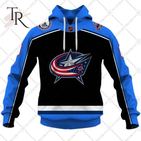 NHL Columbus Blue Jackets Reverse Retro 2223 Style Hoodie 3D