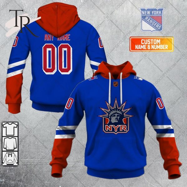 NHL New York Rangers Reverse Retro 2223 Style Hoodie 3D
