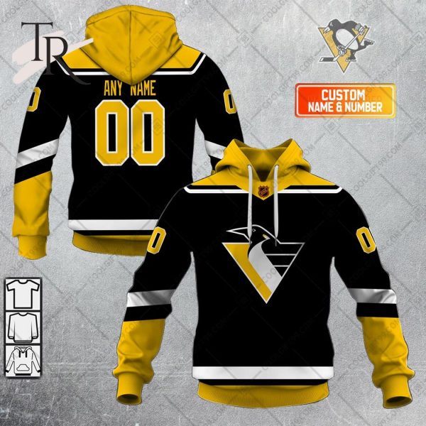 NHL Pittsburgh Penguins Reverse Retro 2223 Style Hoodie 3D