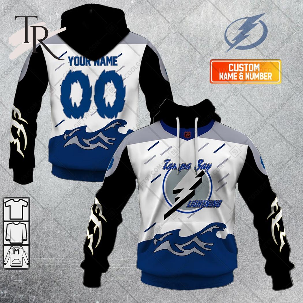 Personalized NHL Tampa Bay Lightning Reverse Retro Hockey Jersey