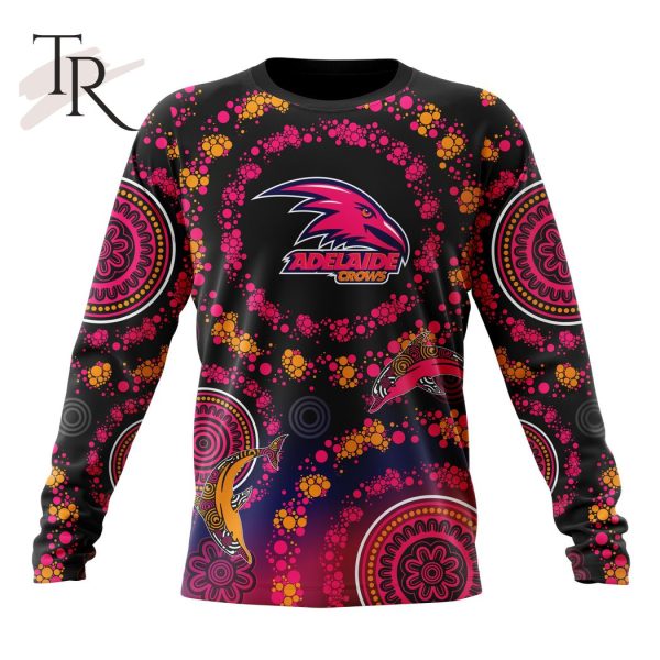 Customized AFL Adelaide Crows Special Pink Breast Cancer Design Hoodie 3D