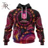 Customized AFL Essendon Football Club Special Pink Breast Cancer Design Hoodie 3D
