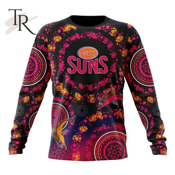 Customized AFL Gold Coast Suns Special Pink Breast Cancer Design Hoodie 3D