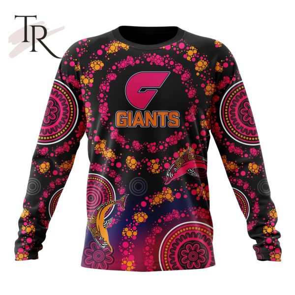 Customized AFL Greater Western Sydney Giants Special Pink Breast Cancer Design Hoodie 3D