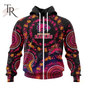 Customized AFL West Coast Eagles Special Pink Breast Cancer Design Hoodie 3D