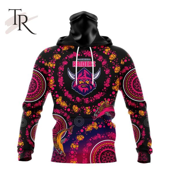 Customized NRL Canberra Raiders Special Pink Breast Cancer Design Hoodie 3D