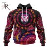 Customized NRL Canberra Raiders Special Pink Breast Cancer Design Hoodie 3D
