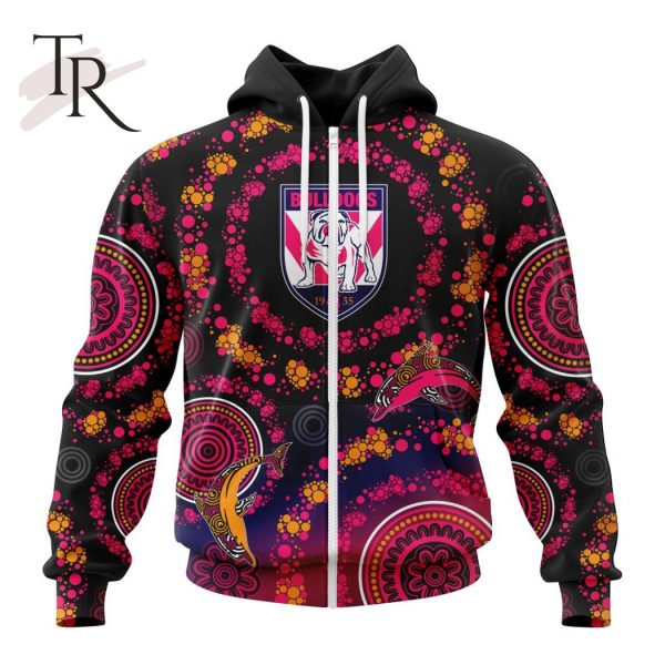 Customized NRL Canterbury-Bankstown Bulldogs Special Pink Breast Cancer Design Hoodie 3D