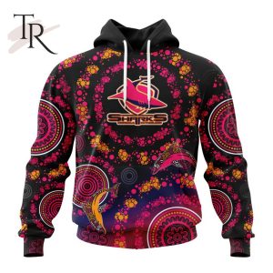 Customized NRL Cronulla-Sutherland Sharks Special Pink Breast Cancer Design Hoodie 3D