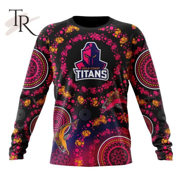 Customized NRL Gold Coast Titans Special Pink Breast Cancer Design Hoodie 3D