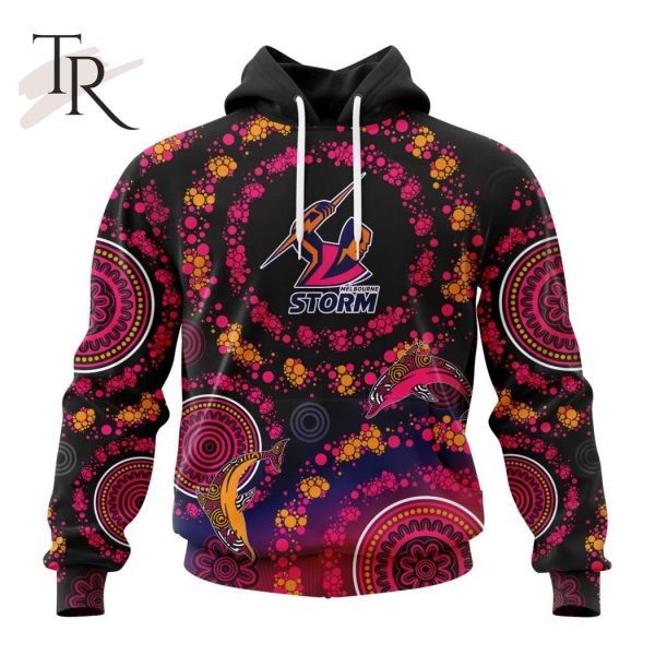 Customized NRL Melbourne Storm Special Pink Breast Cancer Design Hoodie 3D