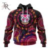 Customized NRL Melbourne Storm Special Pink Breast Cancer Design Hoodie 3D