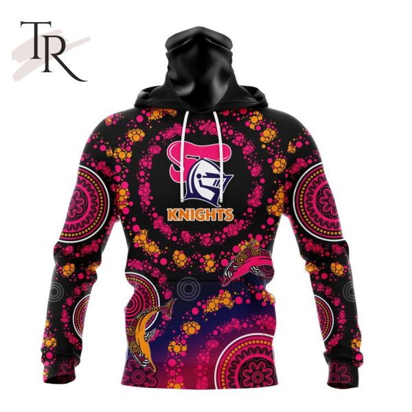 Customized NRL Newcastle Knights Special Pink Breast Cancer Design Hoodie 3D