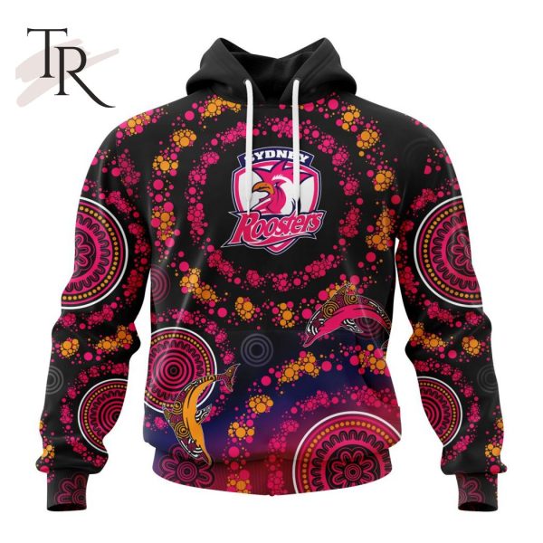 Customized NRL Sydney Roosters Special Pink Breast Cancer Design Hoodie 3D