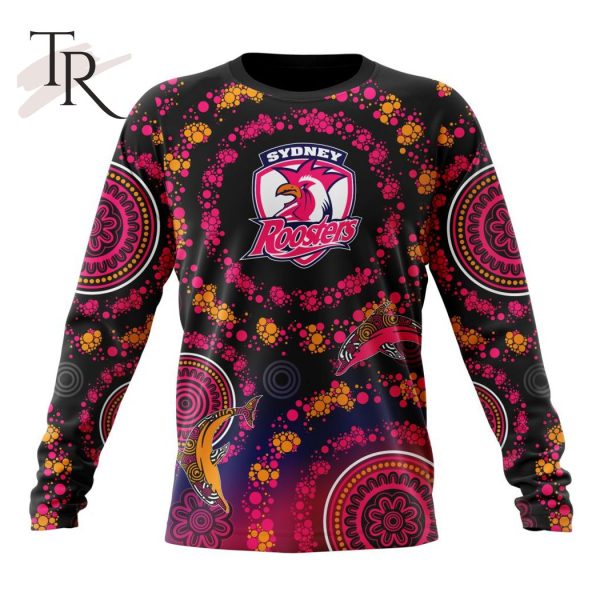 Customized NRL Sydney Roosters Special Pink Breast Cancer Design Hoodie 3D