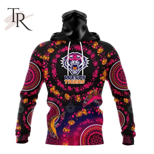 Customized NRL Wests Tigers Special Pink Breast Cancer Design Hoodie 3D