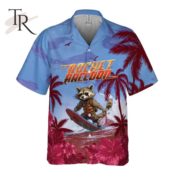 Rocket Raccoon And NBA Miami Heat Summer Pattern Print Hawaiian Shirt