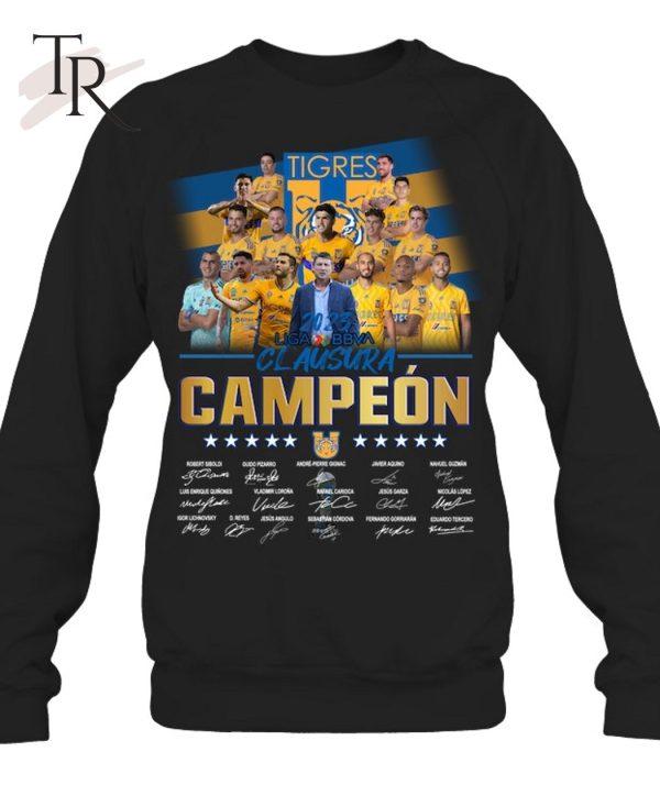 Tigres 2023 Liga BBVA Clausura Campeon Signed T-Shirt – Limited Edition