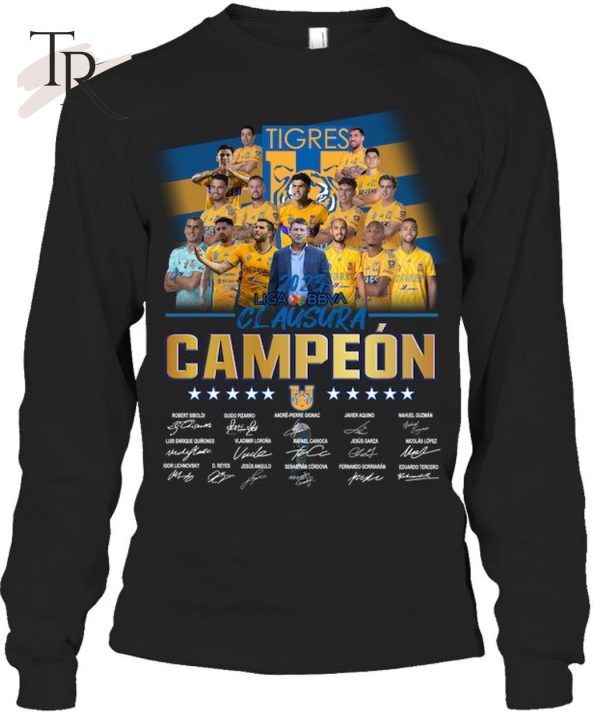 Tigres 2023 Liga BBVA Clausura Campeon Signed T-Shirt – Limited Edition