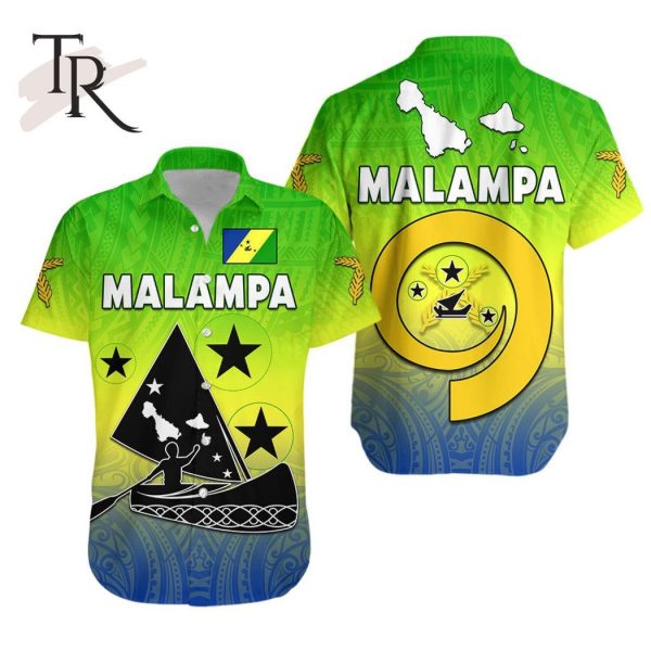 Malampa Province Hawaiian Shirt Native Canoe Mix Vanuatu Pig Tusk Green Version