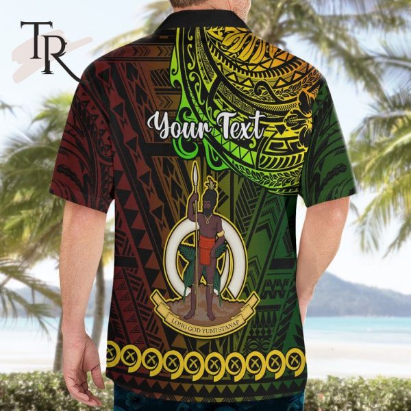 Personalised Father Day Vanuatu Hawaiian Shirt I Love You Dad Reggae Version