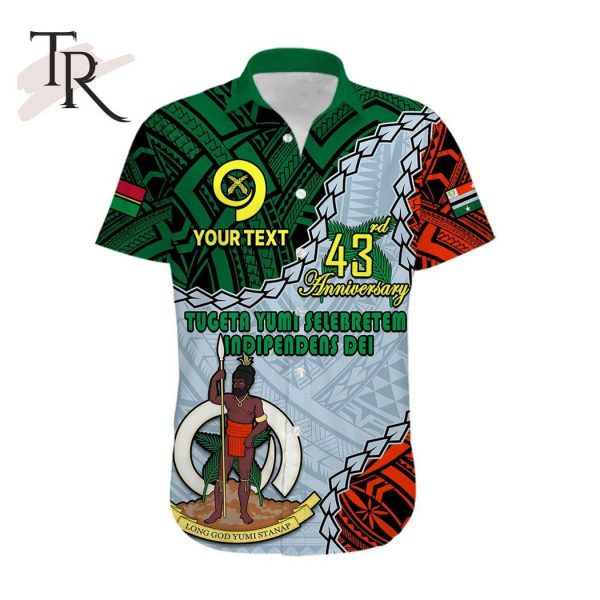 Personalised Penama Province 43rd Anniversary Vanuatu Hawaiian Shirt Tugeta Yumi Selebretem Indipendens Dei