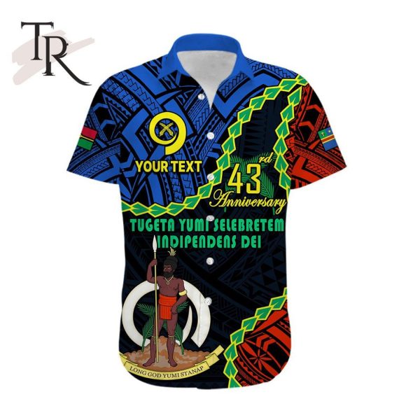 Personalised Tafea Province 43rd Anniversary Vanuatu Hawaiian Shirt Tugeta Yumi Selebretem Indipendens Dei