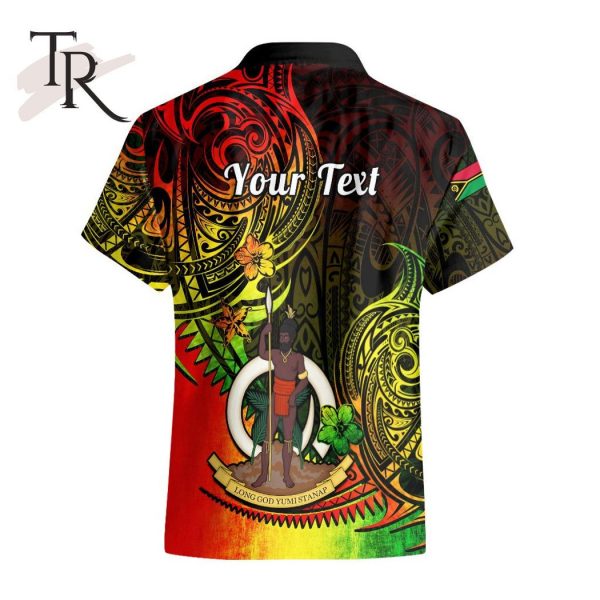 Personalised Vanuatu Hawaiian Shirt Reggae Polynesia Long God Yumi Stanap