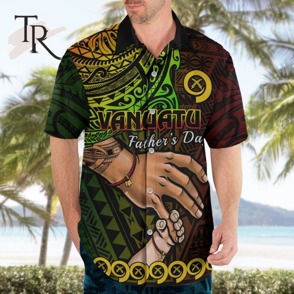 Polynesian Pride Father Day Vanuatu Hawaiian Shirt I Love You Dad Reggae Version