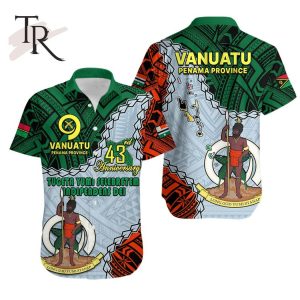 Polynesian Pride Penama Province 43rd Anniversary Vanuatu Hawaiian Shirt Tugeta Yumi Selebretem Indipendens Dei