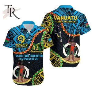 Polynesian Pride Torba Province 43rd Anniversary Vanuatu Hawaiian Shirt Tugeta Yumi Selebretem Indipendens Dei