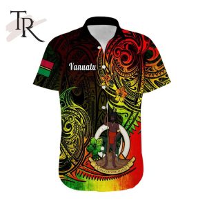 Polynesian Pride Vanuatu Hawaiian Shirt Reggae Polynesia Long God Yumi Stanap