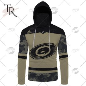Personalized NHL Carolina Hurricanes Camo Military Appreciation Team Authentic Custom Practice Jersey Hoodie 3D