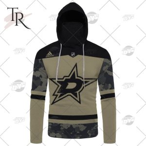 Personalized NHL Dallas Stars Camo Military Appreciation Team Authentic Custom Practice Jersey Hoodie 3D